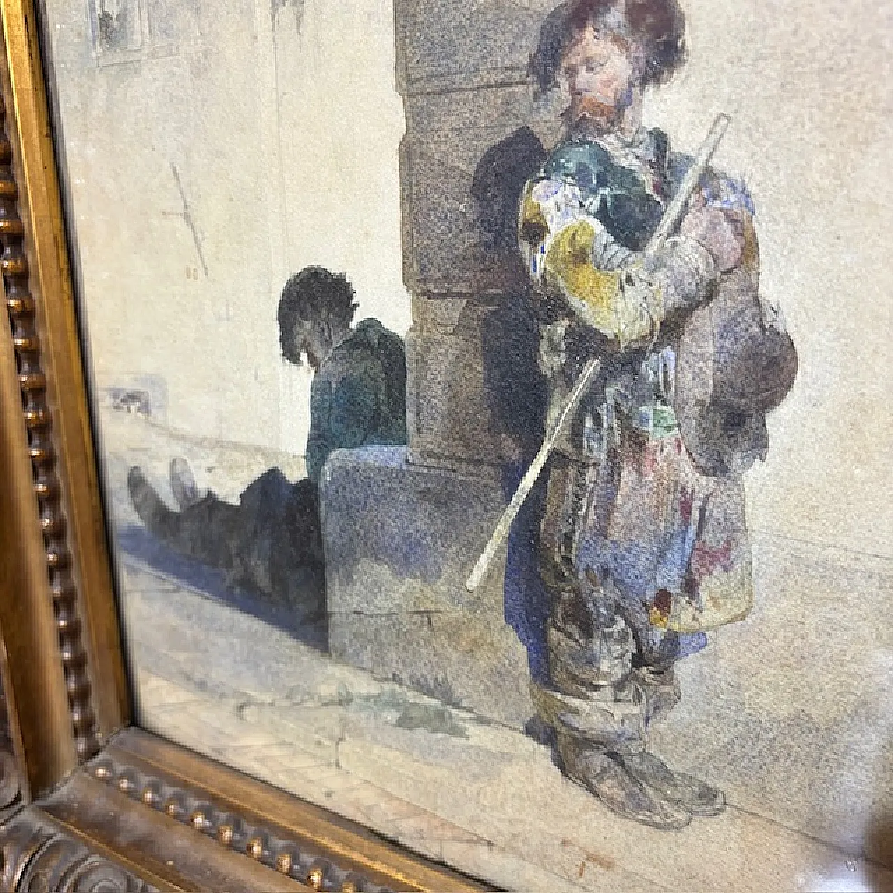 Dipinto acquarello firmato, '800 13