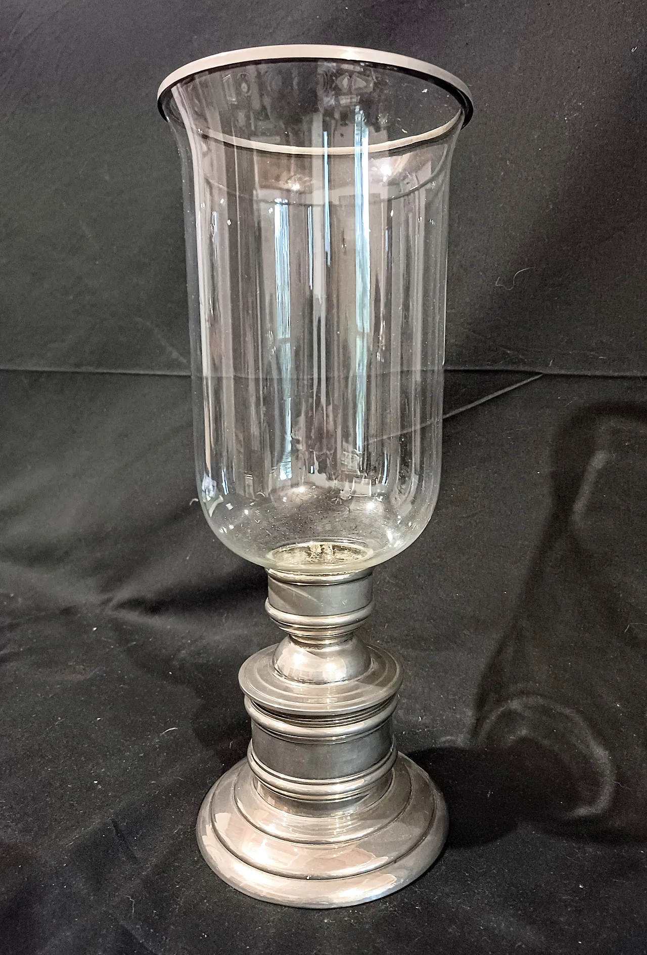 Candeliere Silverplate Paralume Vetro Soffiato, anni '60 21