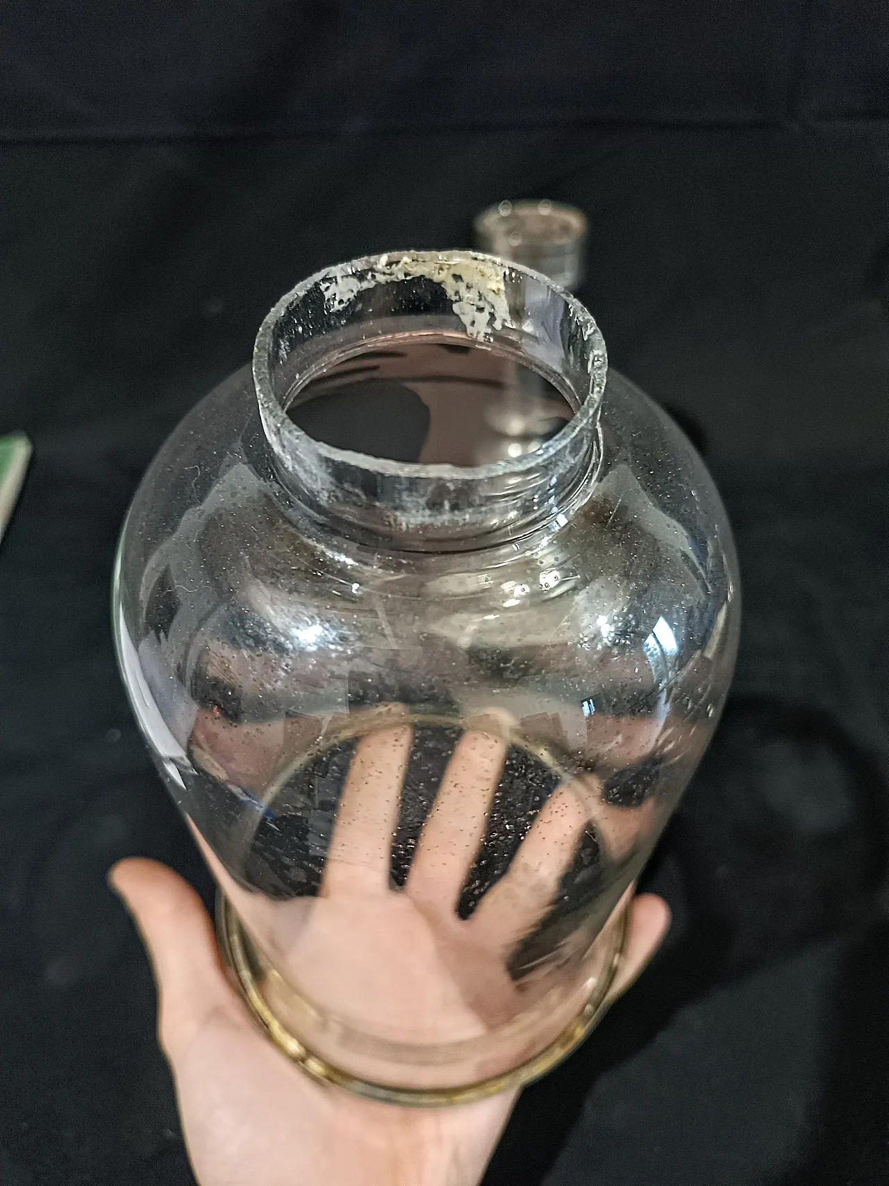 Candeliere Silverplate Paralume Vetro Soffiato, anni '60 15