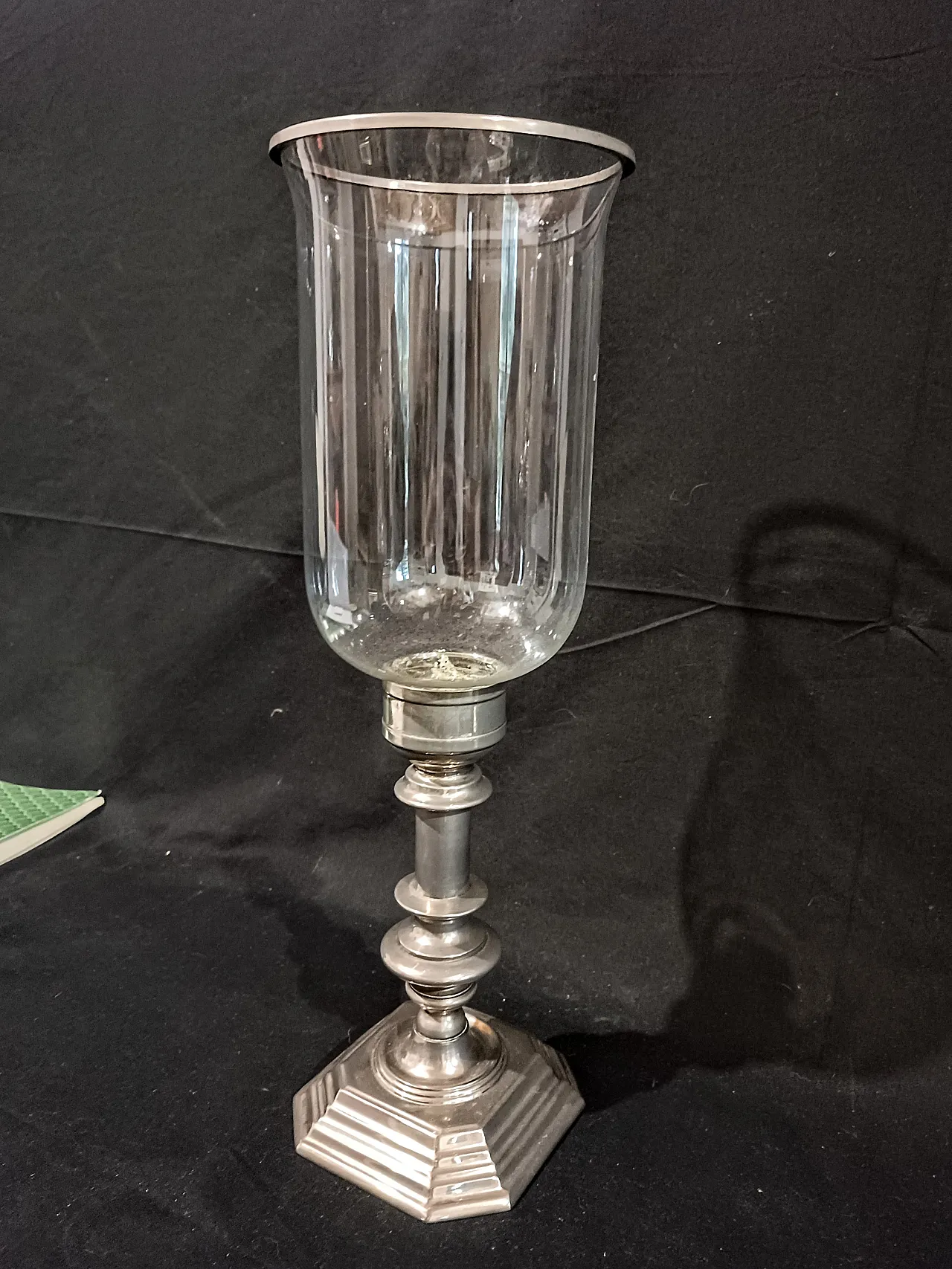 Candeliere Silverplate Paralume Vetro Soffiato, anni '60 18