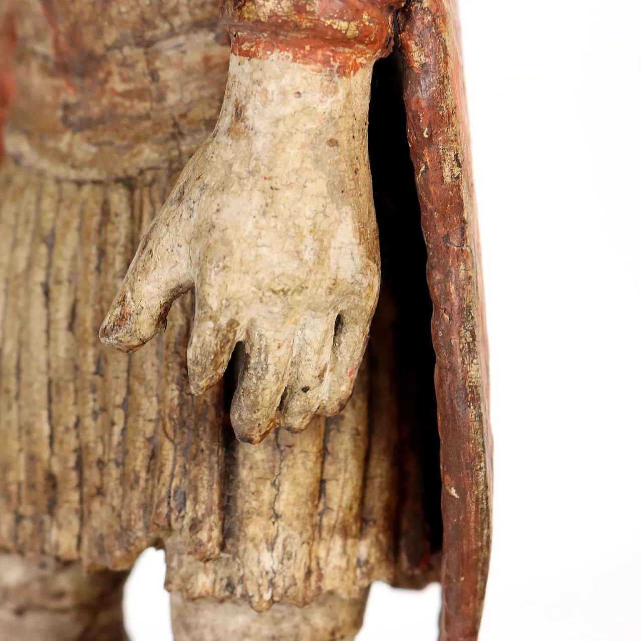 Roman soldier, painted and lacquered wooden sculpture, 18th century 8