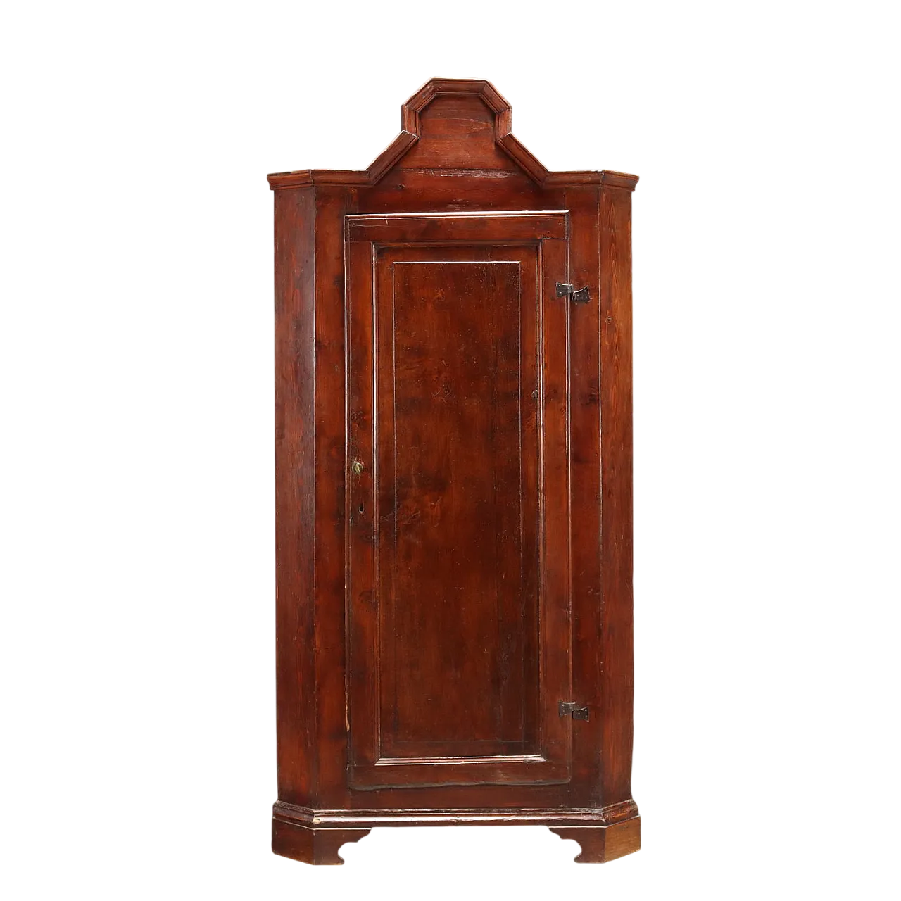 Angoliera Umbertina in abete e pioppo tinto noce, fine '800 10