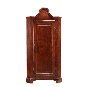 Angoliera Umbertina in abete e pioppo tinto noce, fine '800