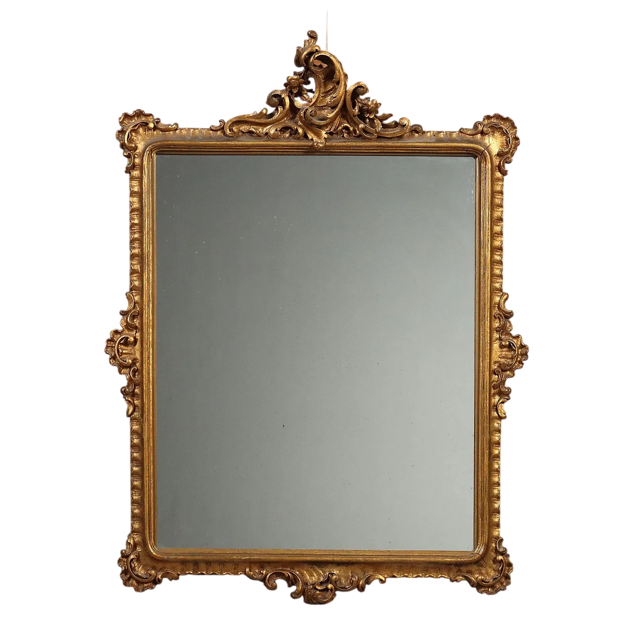 Carved Rococo-style frame with rocaille motifs and curls, 20th century 11