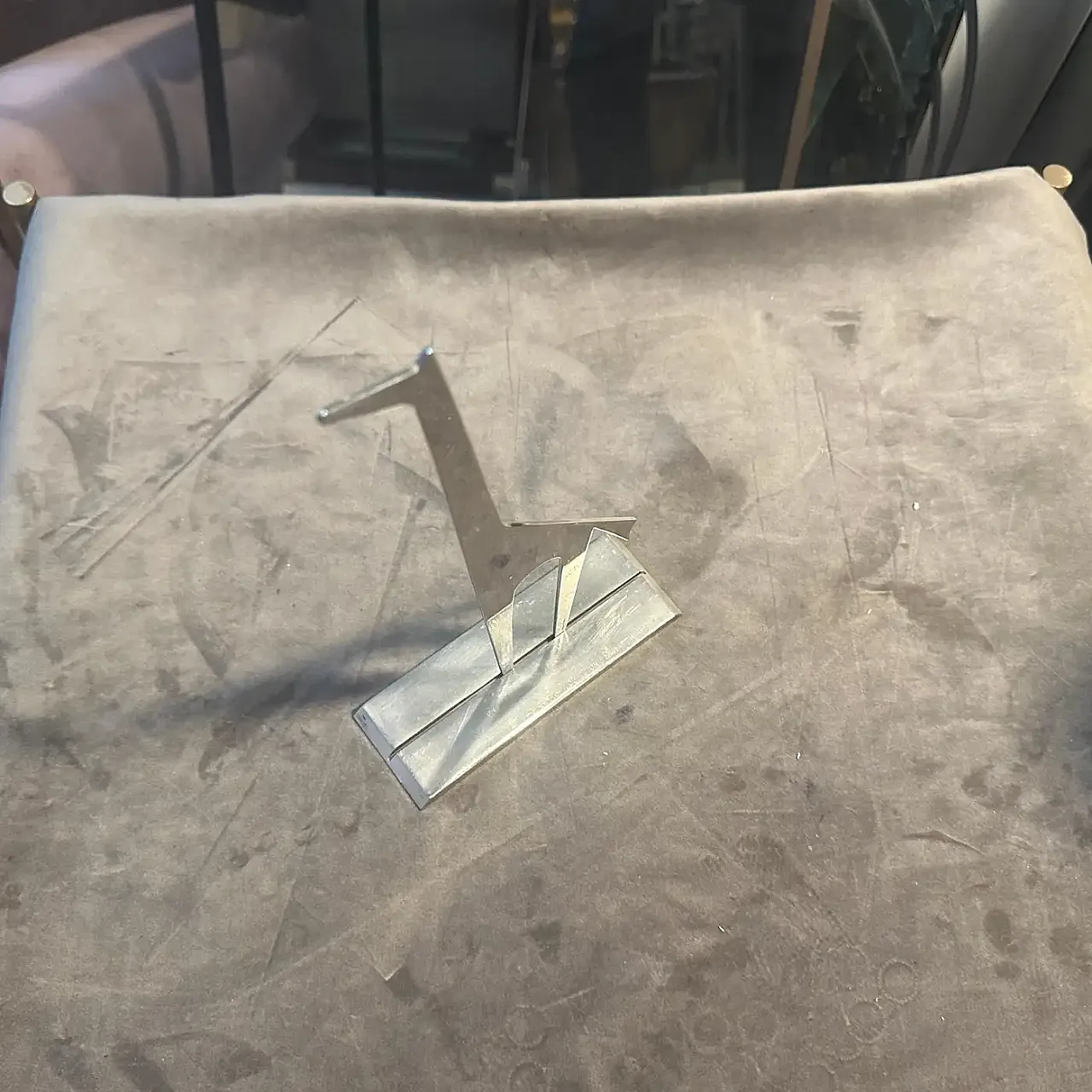 La Giraffa by Lino Sabattini, silver-plated sculpture, 1990s 2