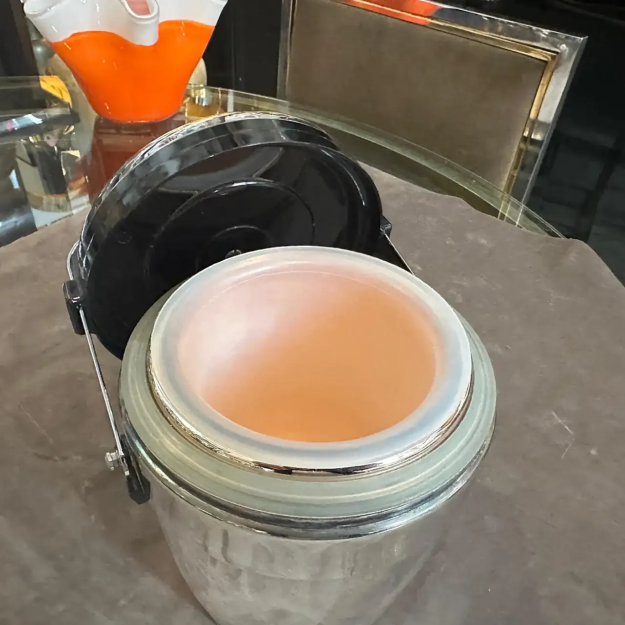 Secchiello per il ghiaccio in metallo e plastica di Erhard, anni '70 3