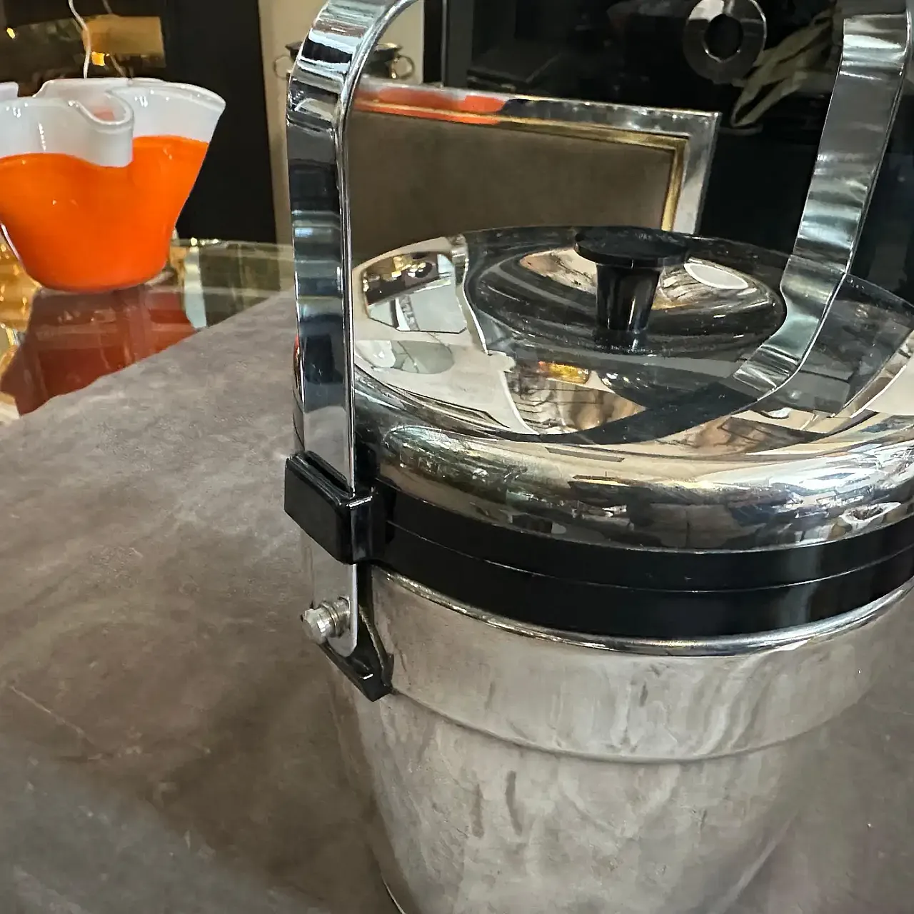 Secchiello per il ghiaccio in metallo e plastica di Erhard, anni '70 8