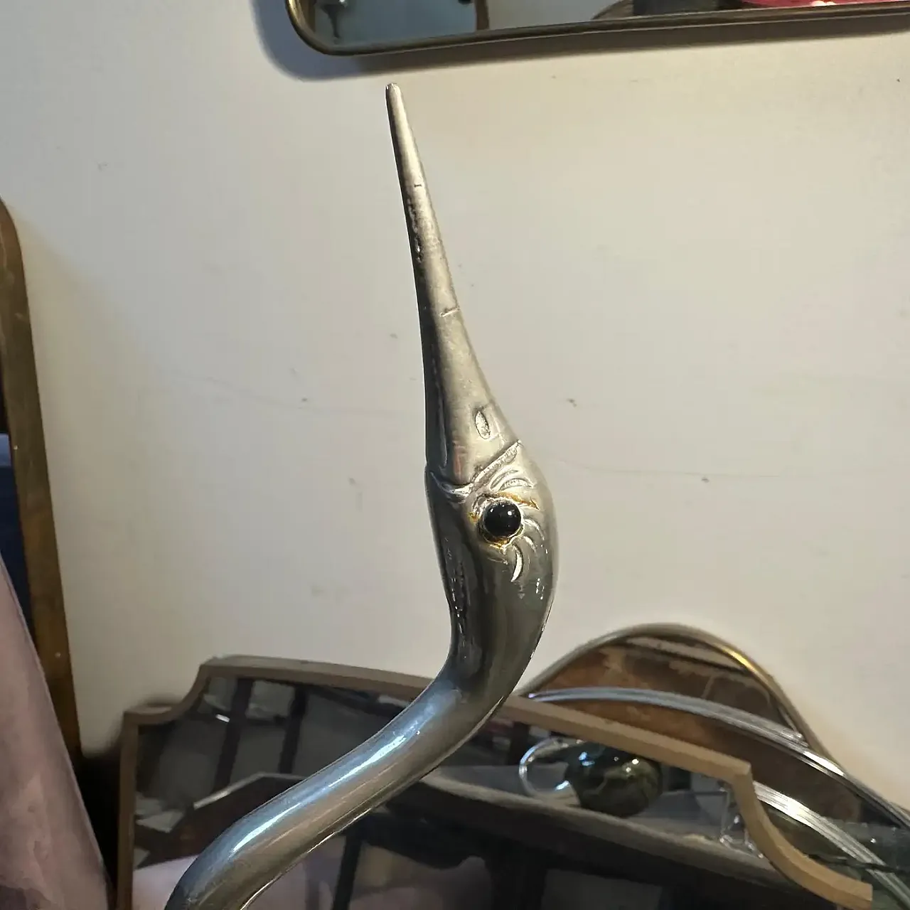 Coppia di sculture in argento di aironi di De Stijl Firenze, anni '60 7