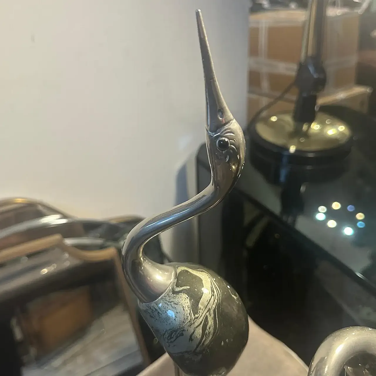 Coppia di sculture in argento di aironi di De Stijl Firenze, anni '60 10