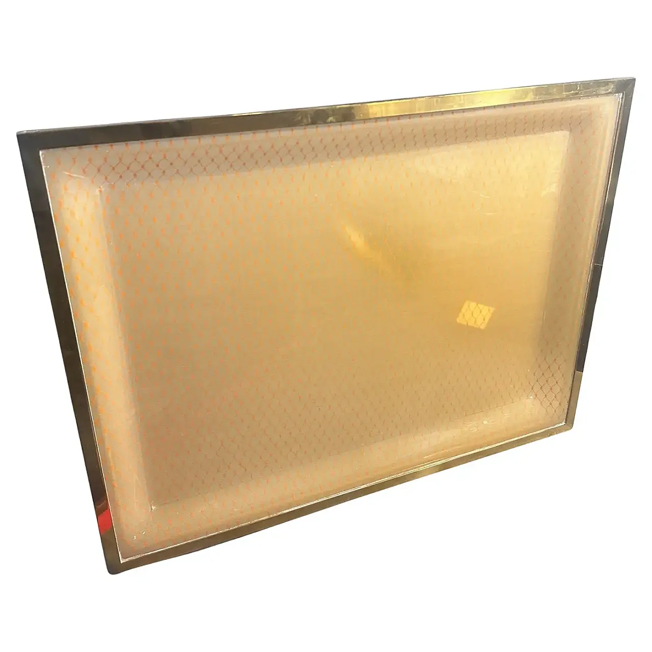 Vassoio in ottone e plexiglass di Liar of A. Cavalli, anni '70 1