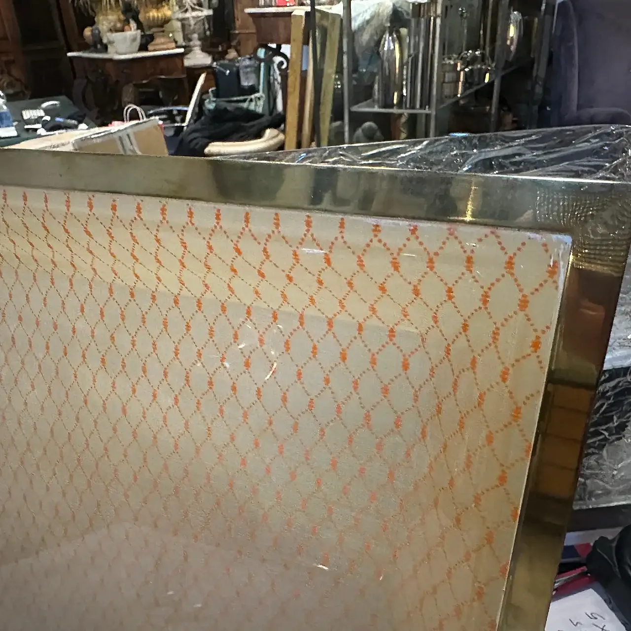 Vassoio in ottone e plexiglass di Liar of A. Cavalli, anni '70 9