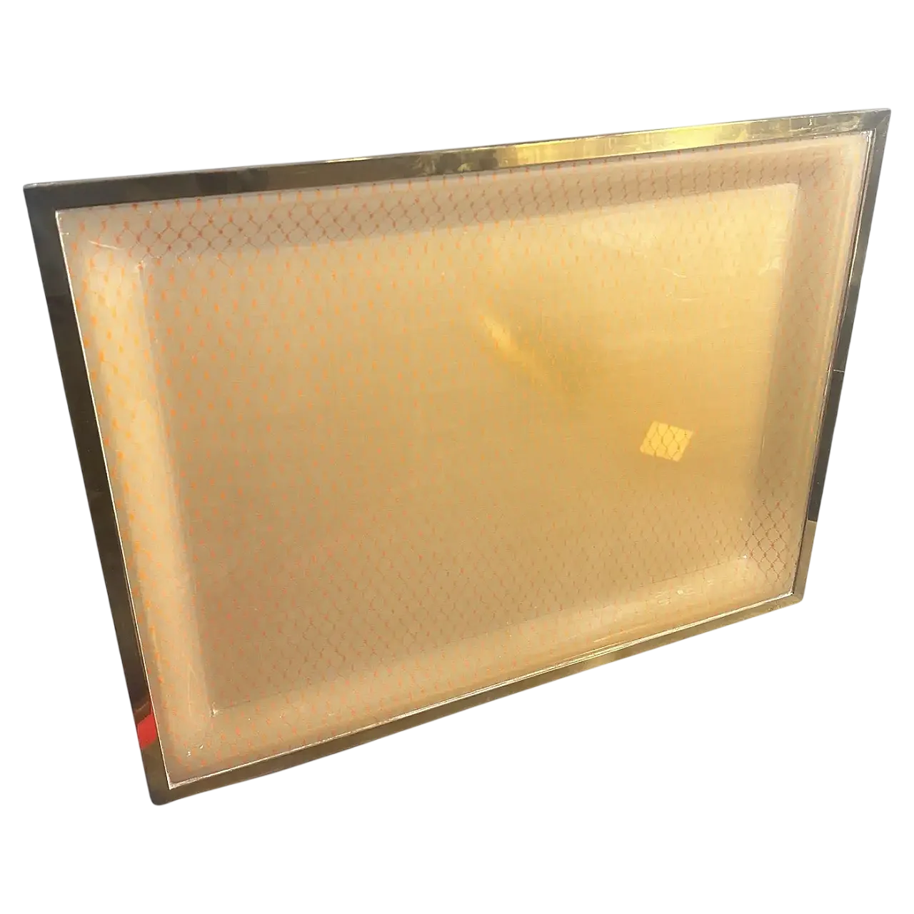 Vassoio in ottone e plexiglass di Liar of A. Cavalli, anni '70 11