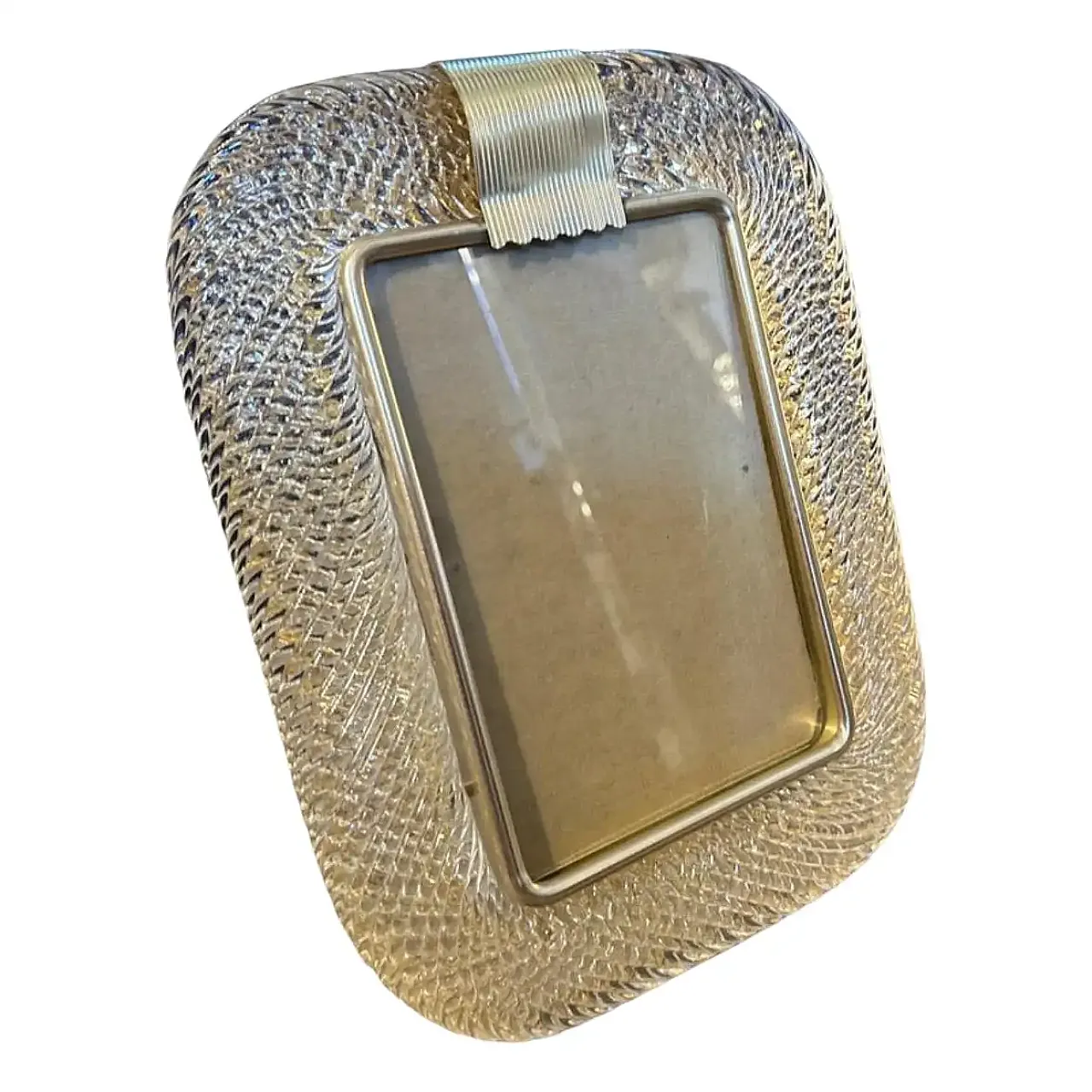 Barovier Art Deco style frame in Murano glass, 1980s 1