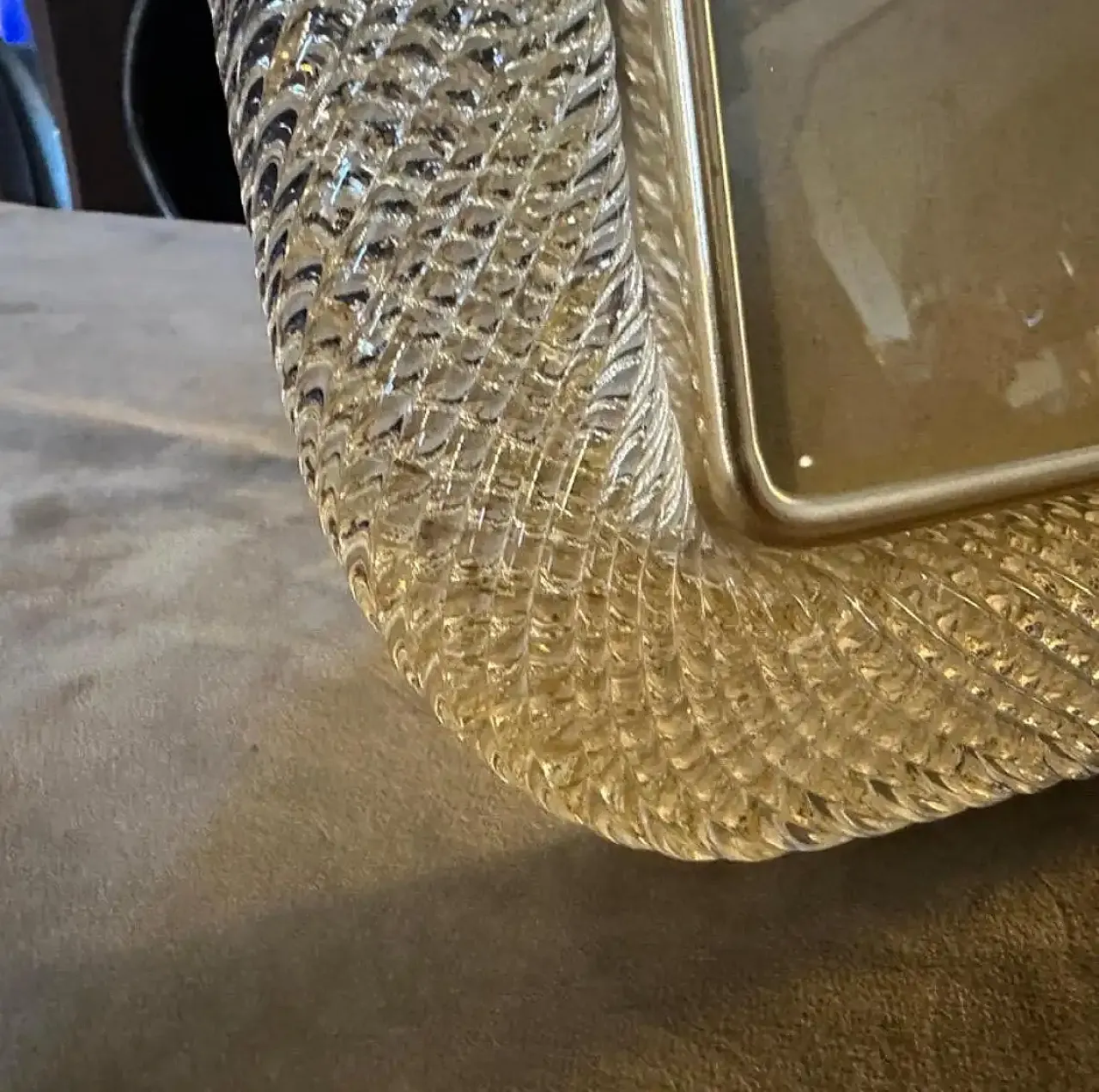 Barovier Art Deco style frame in Murano glass, 1980s 4