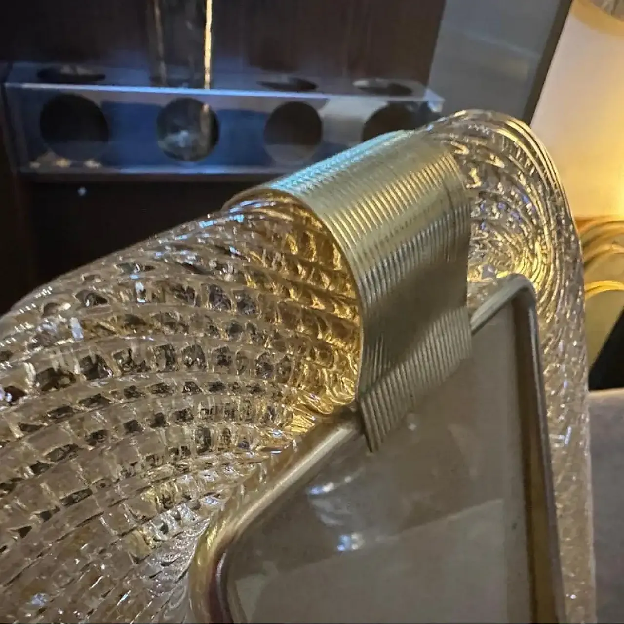 Barovier Art Deco style frame in Murano glass, 1980s 6