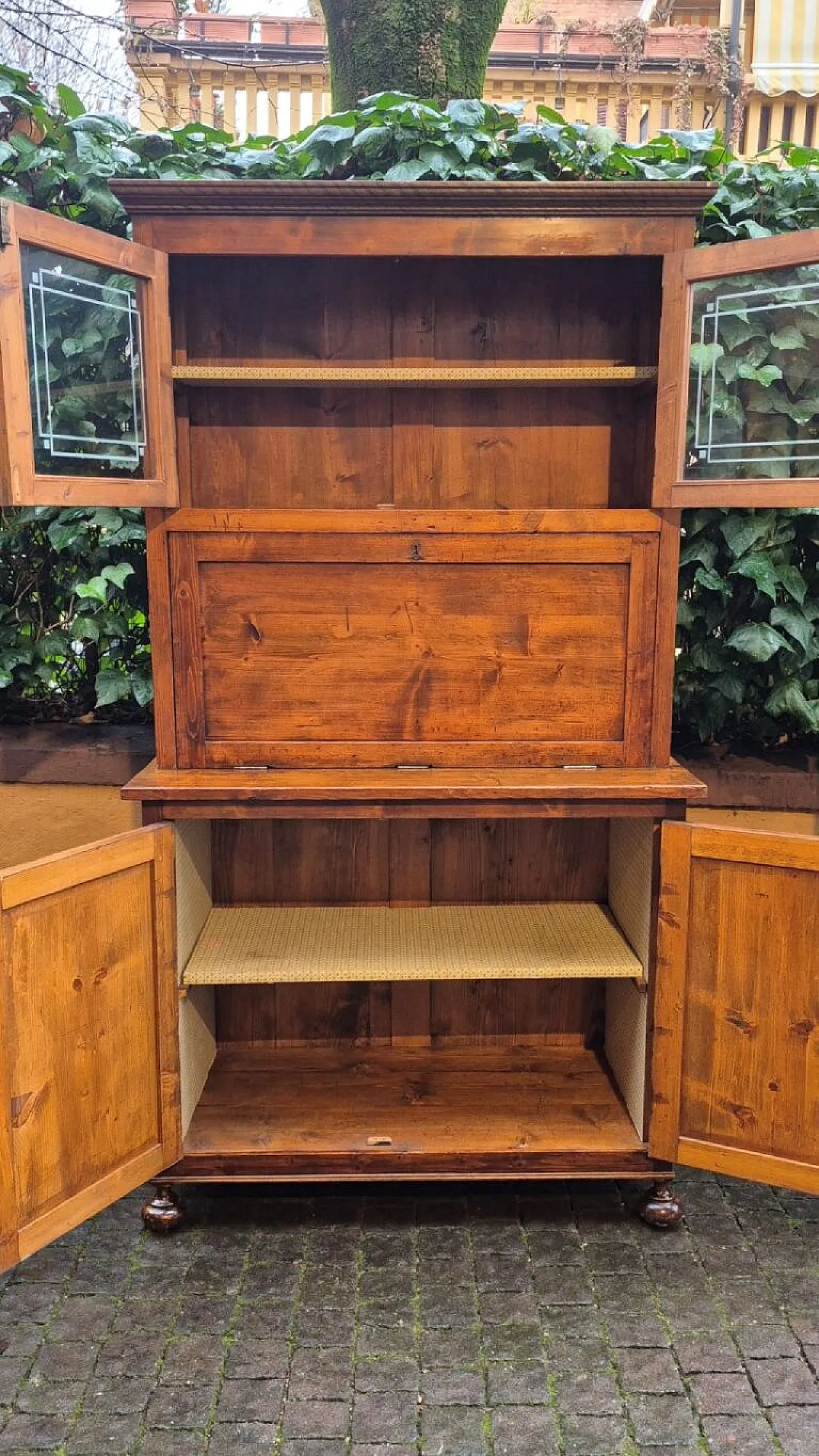 Pine wood pantry sideboard with flap door, 19th century 3