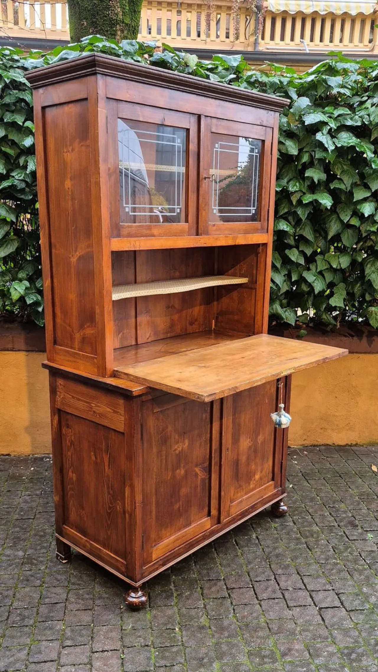 Pine wood pantry sideboard with flap door, 19th century 5