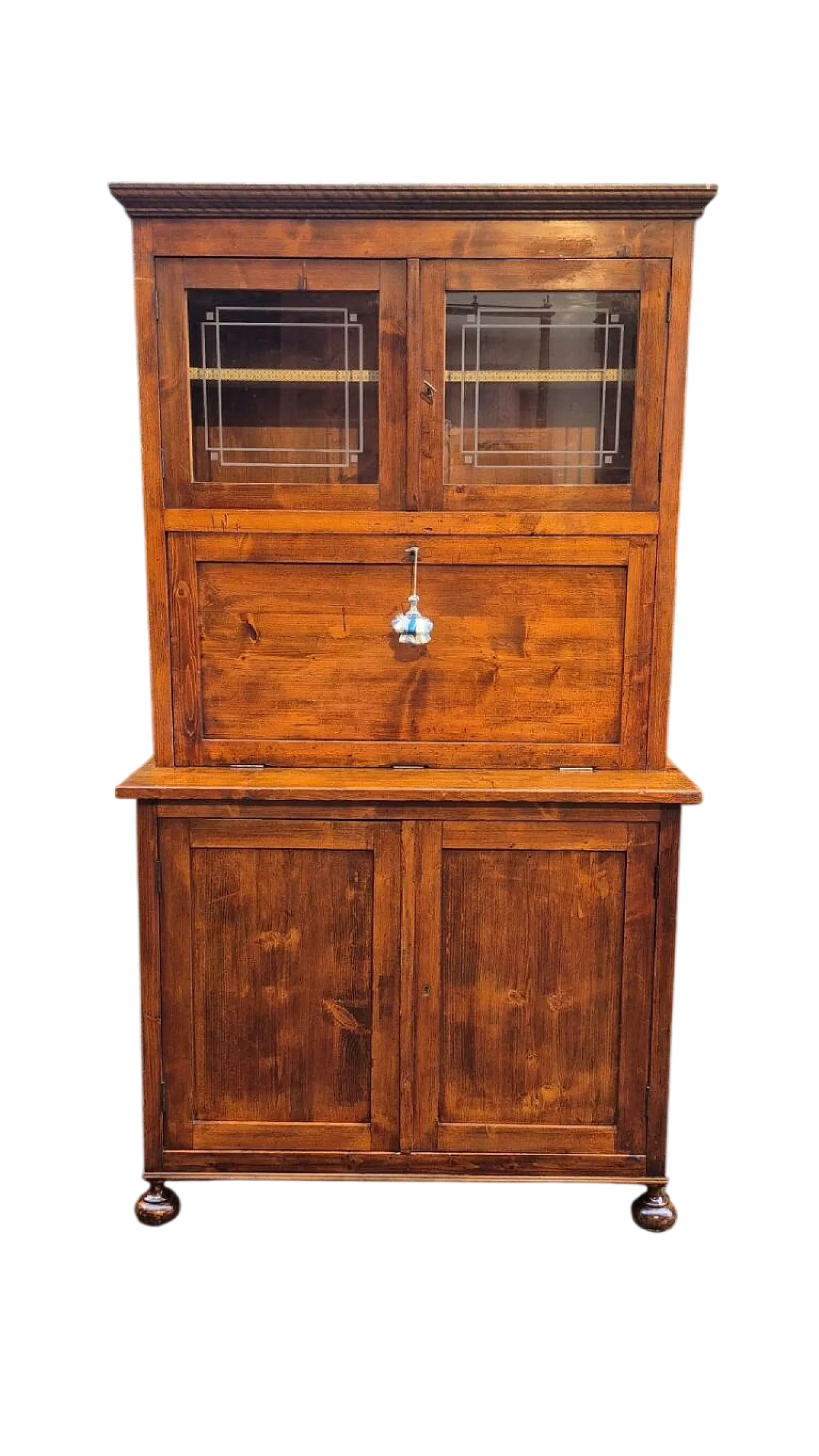 Pine wood pantry sideboard with flap door, 19th century 9