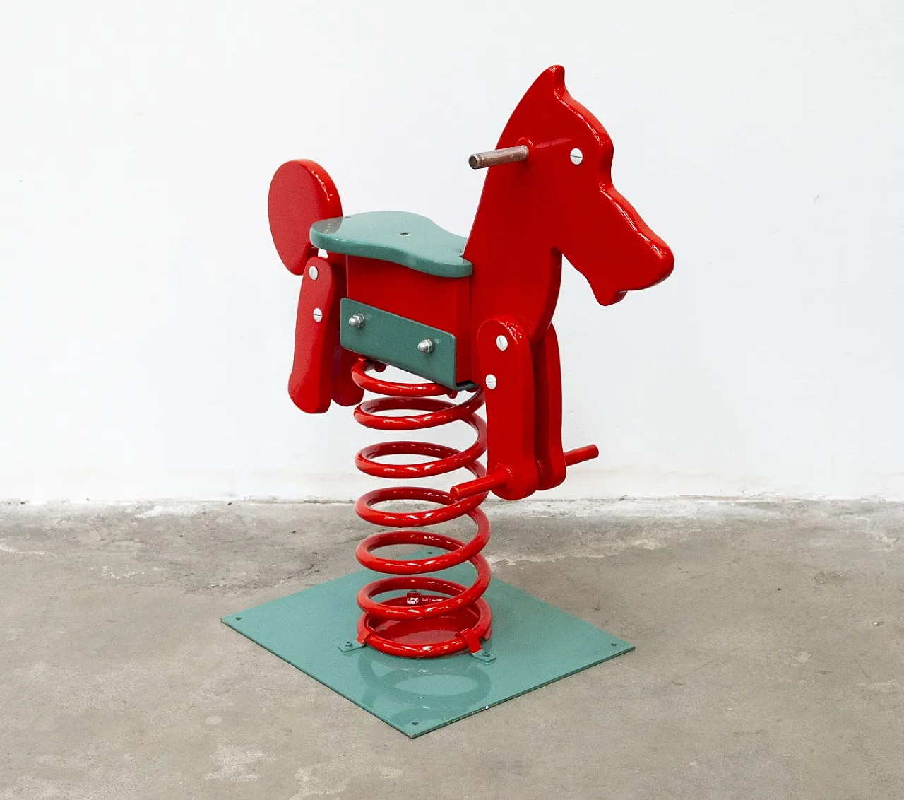 Cavallino a molla, gioco da giardino, '900 2