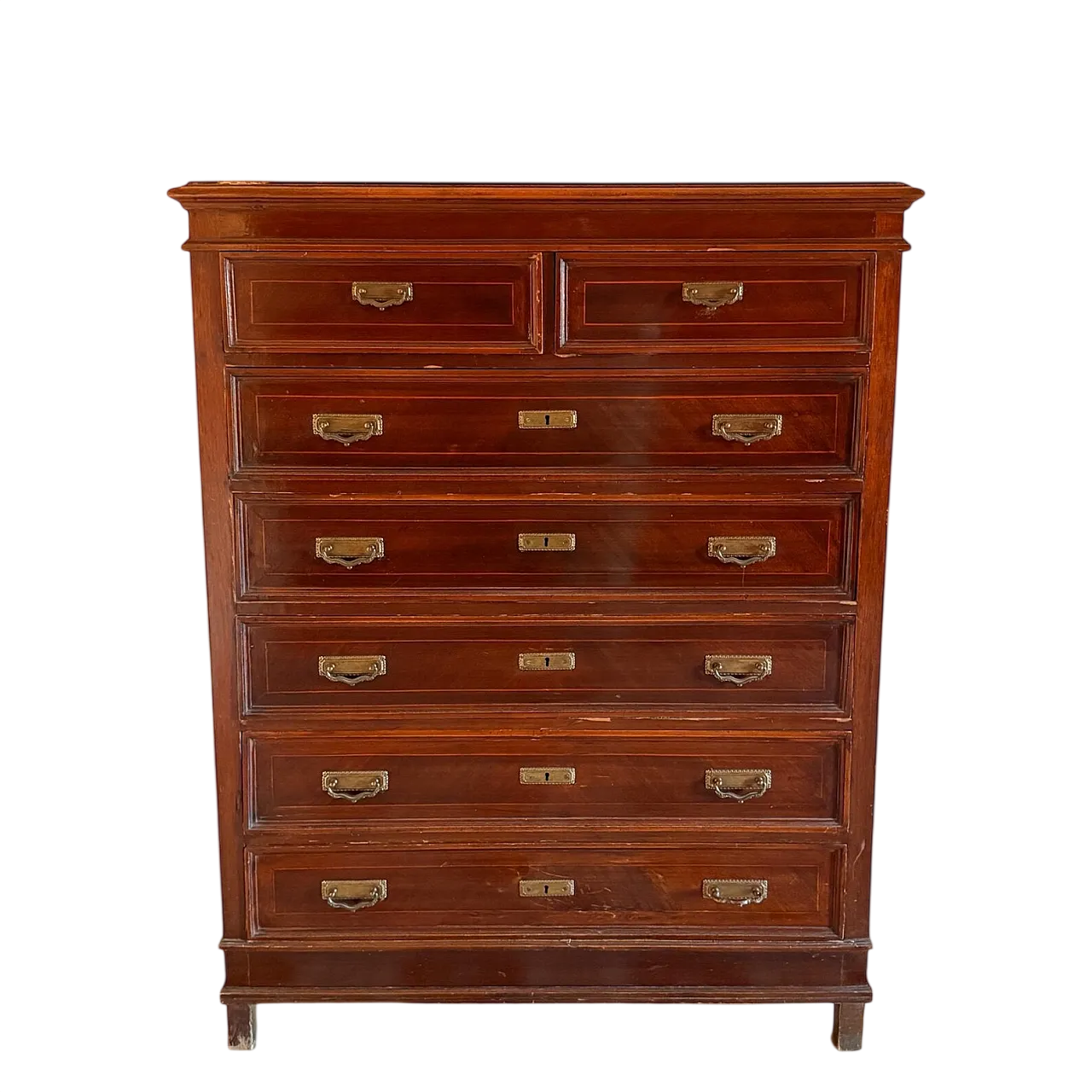Mahogany chest of drawers, late 19th century 9
