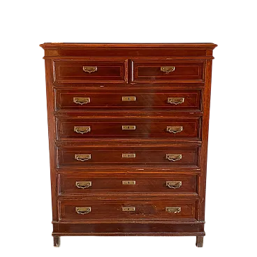 Mahogany chest of drawers, late 19th century
