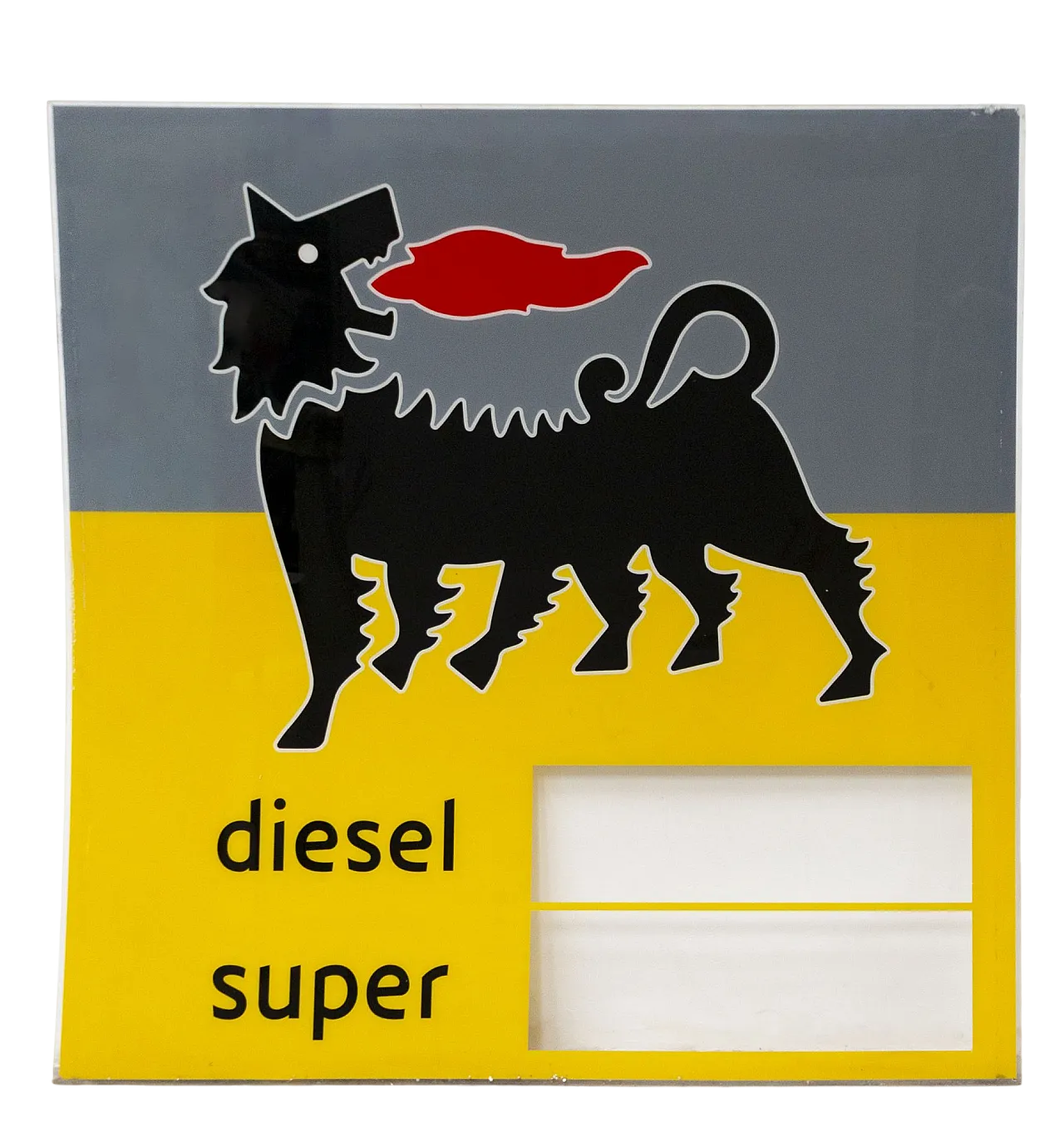 Agip, pannello stazione di servizio in plexiglass, anni '90 7