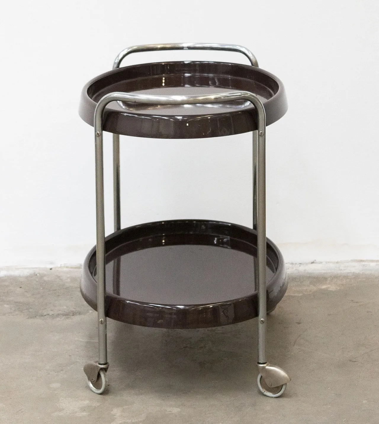 Space Age trolley in plastic and chrome-plated steel, 1970s 3