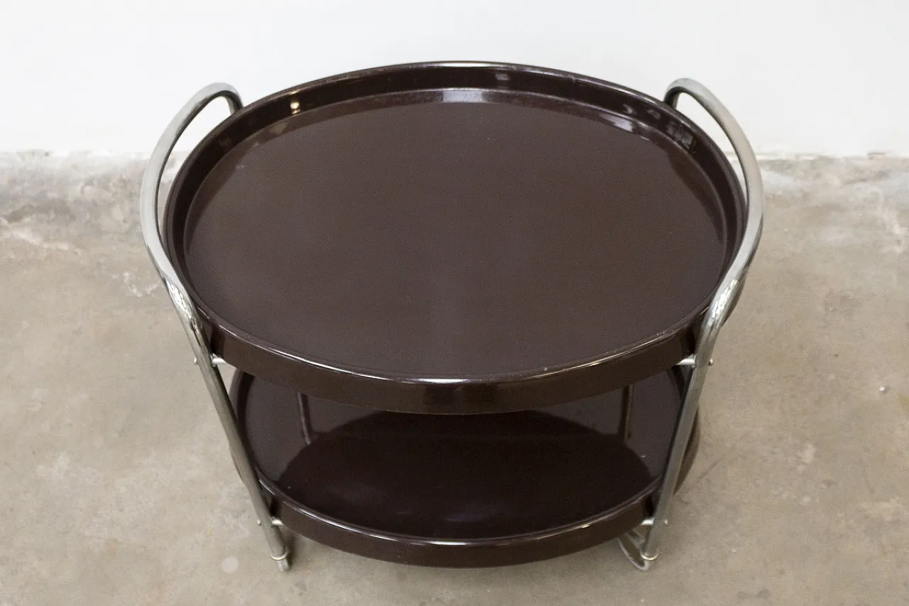 Space Age trolley in plastic and chrome-plated steel, 1970s 4