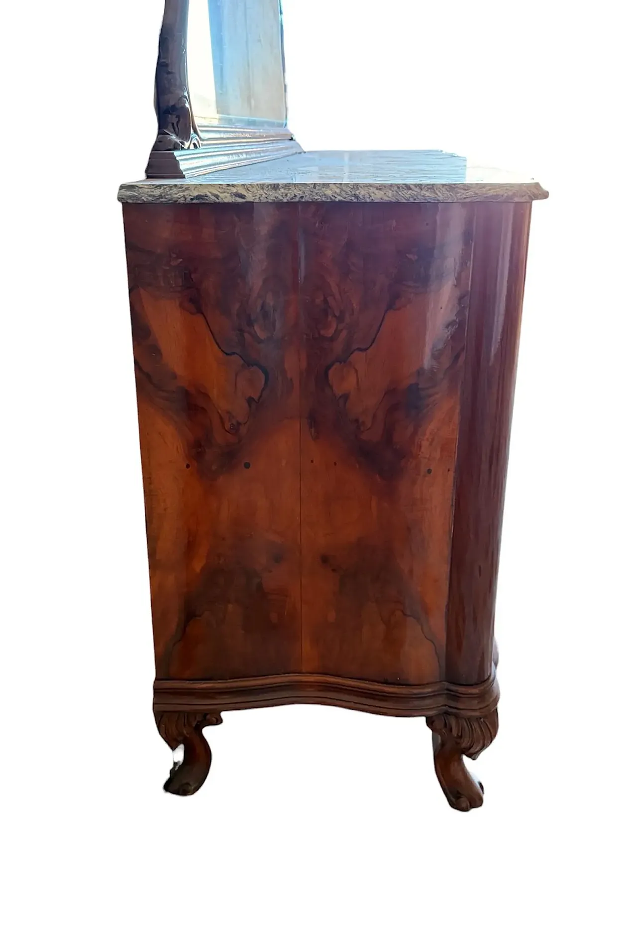 Chippendale sideboard in walnut and burl wood, 1930s 8