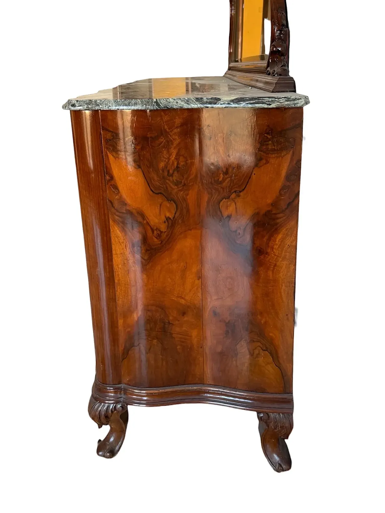 Chippendale sideboard in walnut and burl wood, 1930s 9