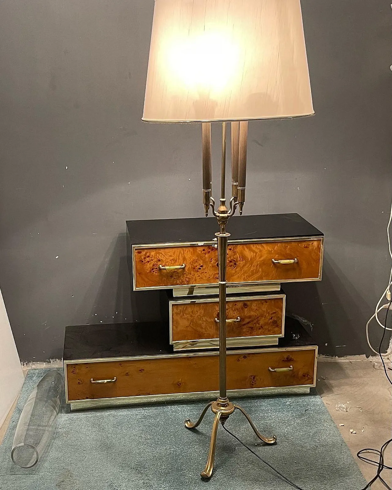 Bronze floor lamp by Pietro Chiesa, Italy, 1950s 5