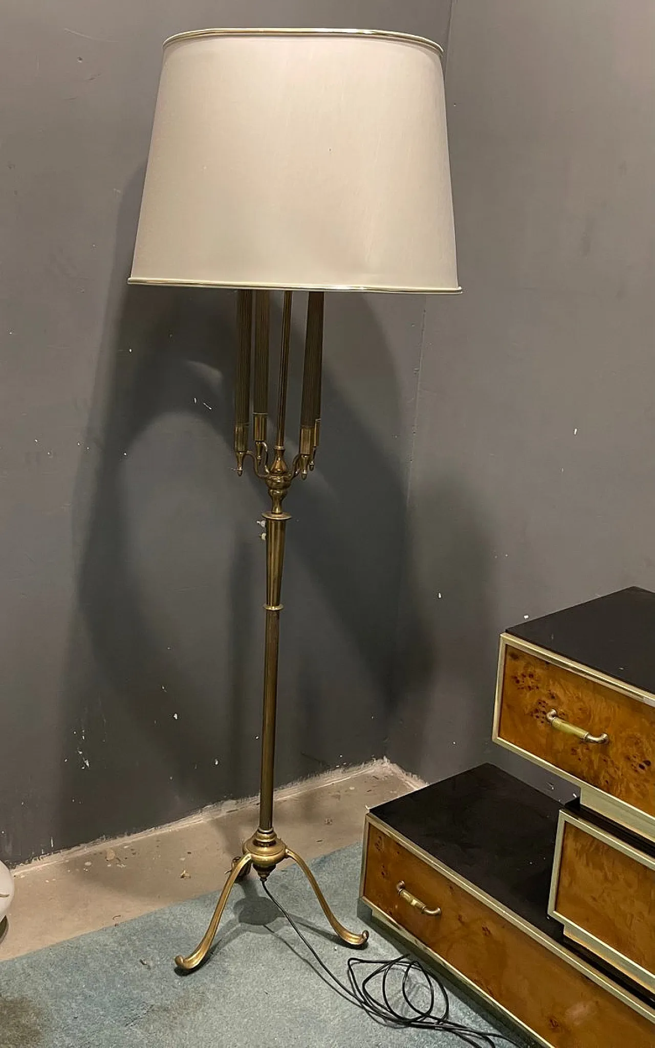 Bronze floor lamp by Pietro Chiesa, Italy, 1950s 6