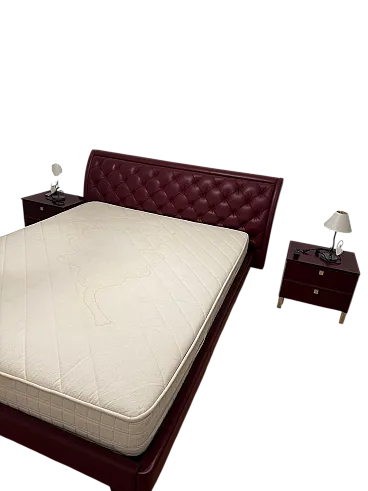 Bluemoon bed, bedside tables and armchair by Poltrona Frau, 2000s