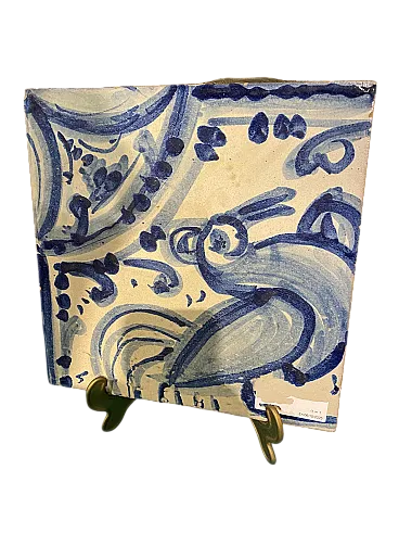 Ceramic tile from Caltagirone, Sicily, 30s