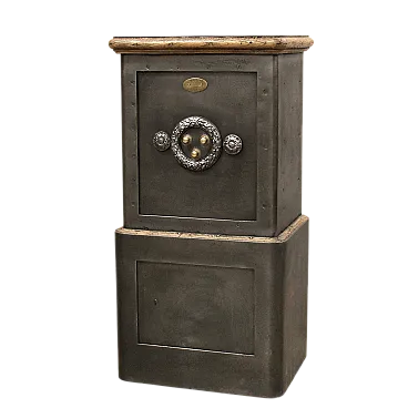 Cassaforte in legno e ferro, fine '800