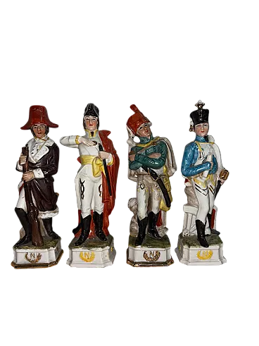 4 Statues Capodimonte soldiers, 50s