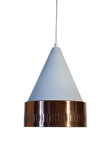 Scandinavian pendant lamp with copper circle