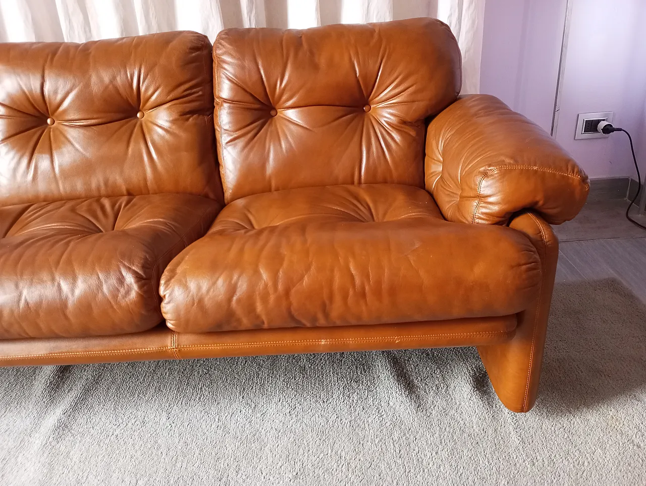 Three-seater sofa Coronado by Afra & Tobia Scarpa for C&B, 1960s 6