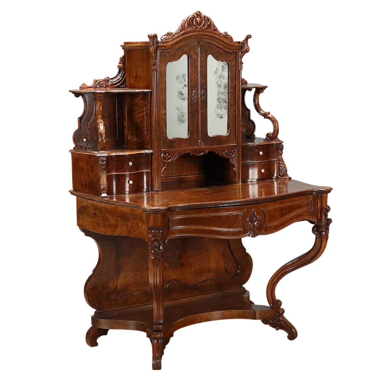 Scrittoio Luigi Filippo in noce e semiminima, '800 11