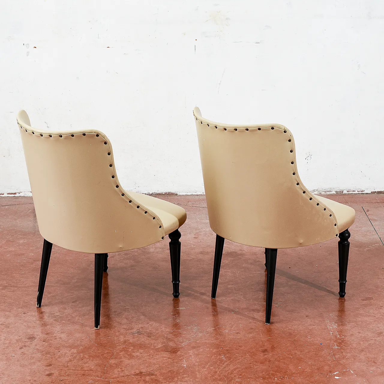 Coppia di poltroncine in similpelle stile Amedeo Cassina, '900 6