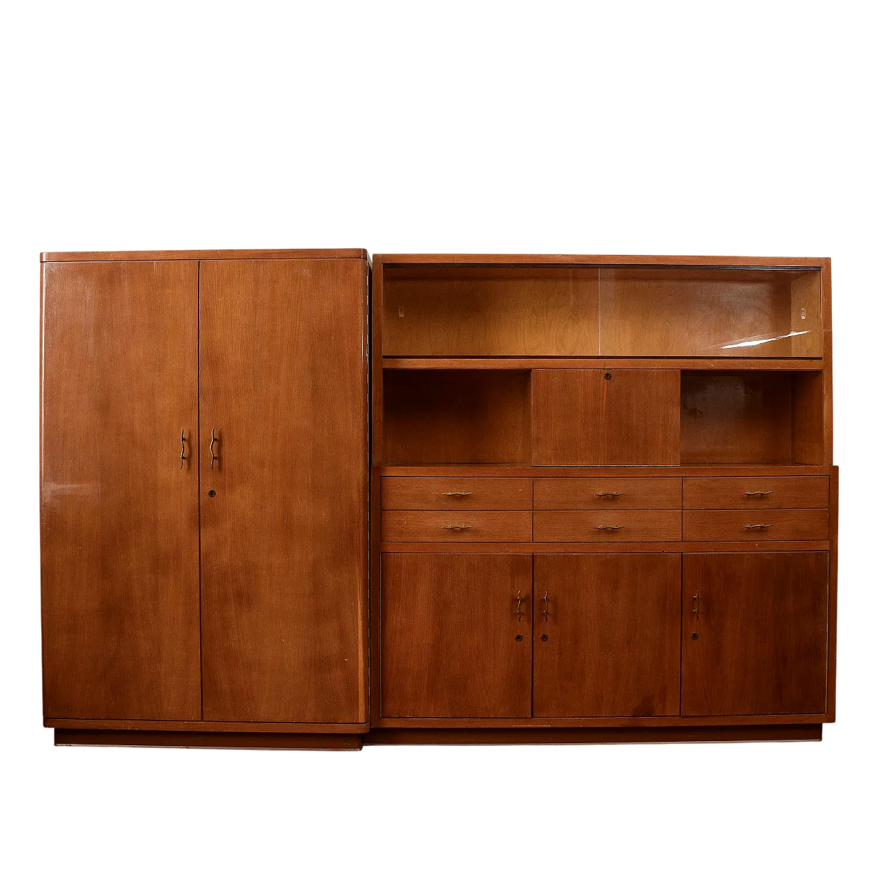 Wooden office bookcase, 1940s 8
