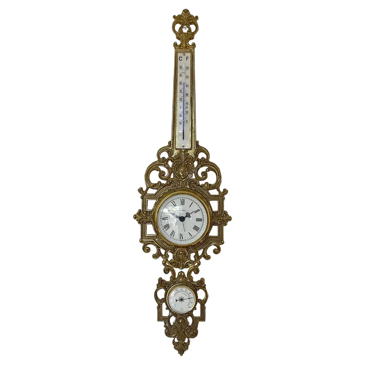 Golden brass barometer Ccock, '900 1