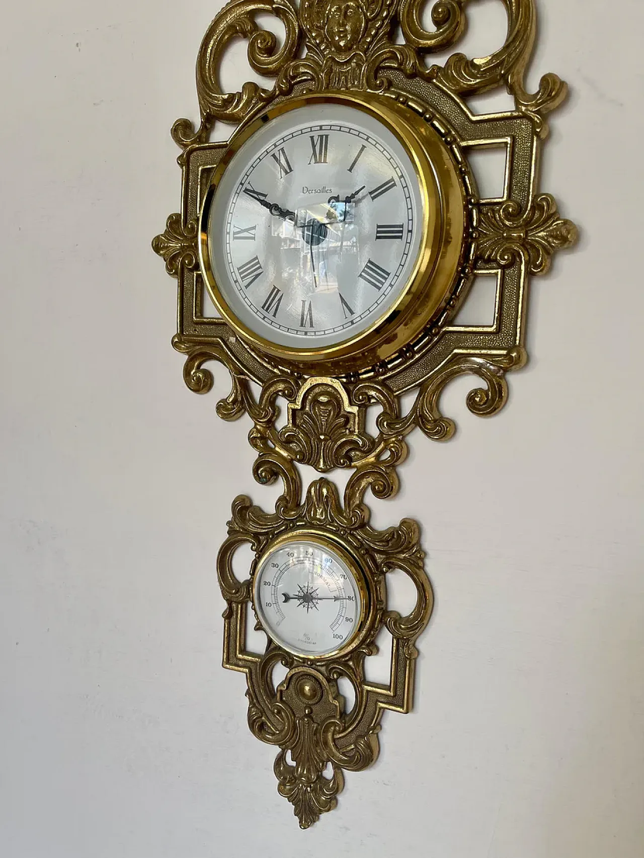 Golden brass barometer Ccock, '900 2