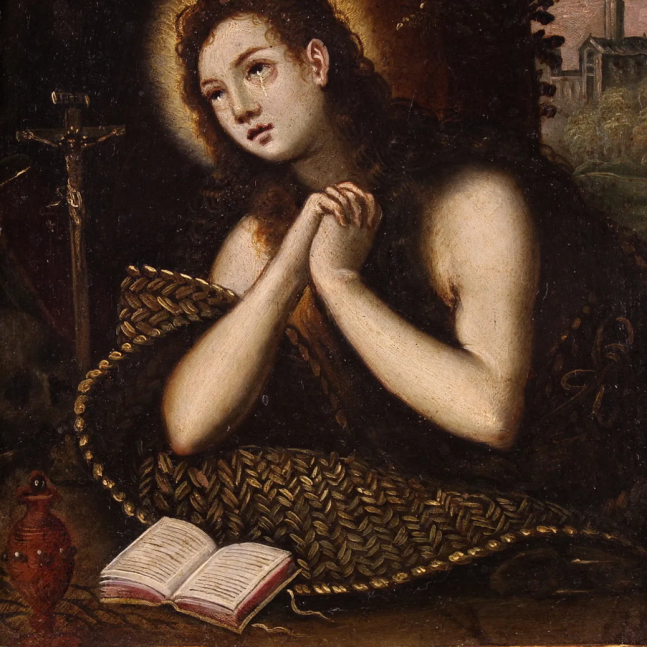 Copper painting, Penitent Magdalene, 17th century 2