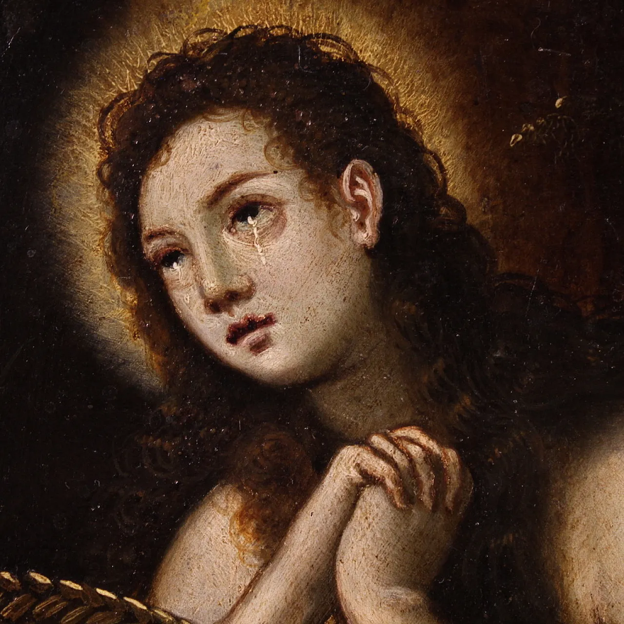 Copper painting, Penitent Magdalene, 17th century 13