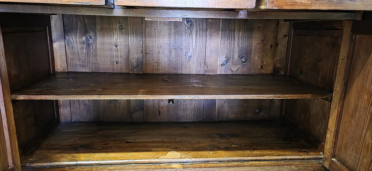 Liberty sideboard with white marble and cathedral glass, 20s 4