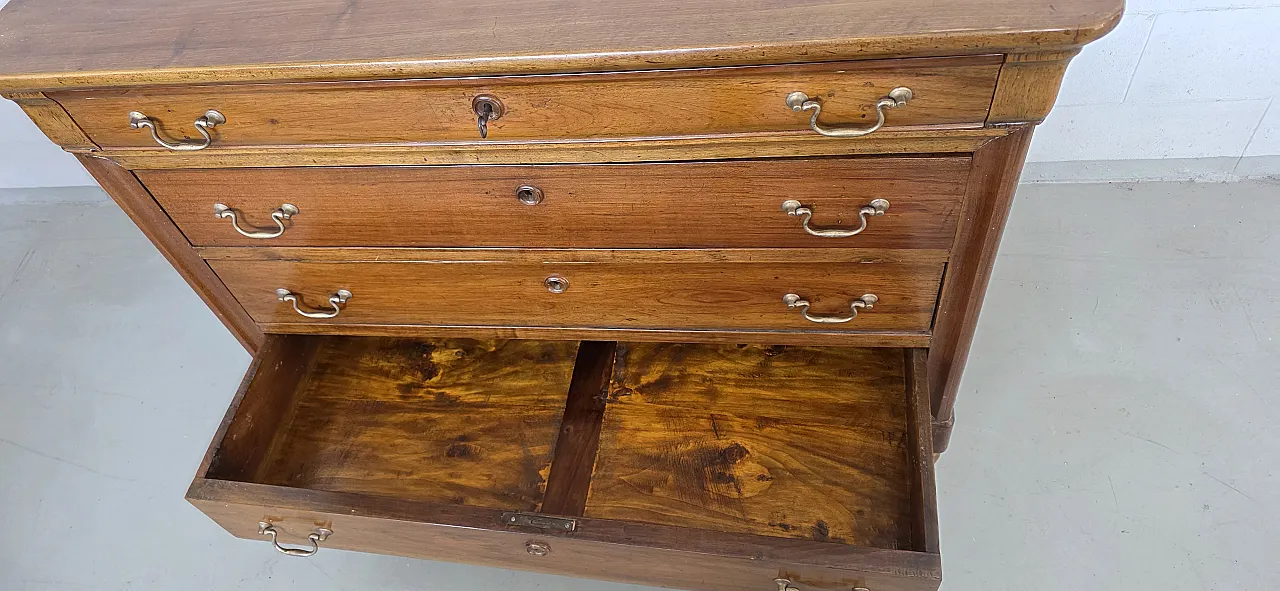 Louis Philippe chest of drawers in walnut, 19th century 10