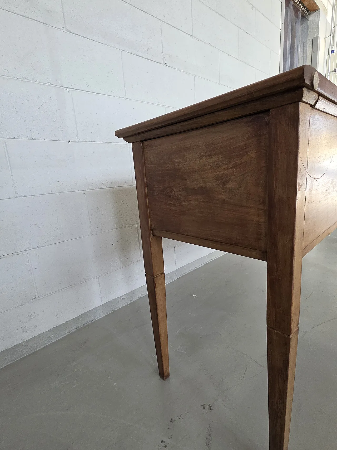 Louis XVI style solid wood desk, 50s 5