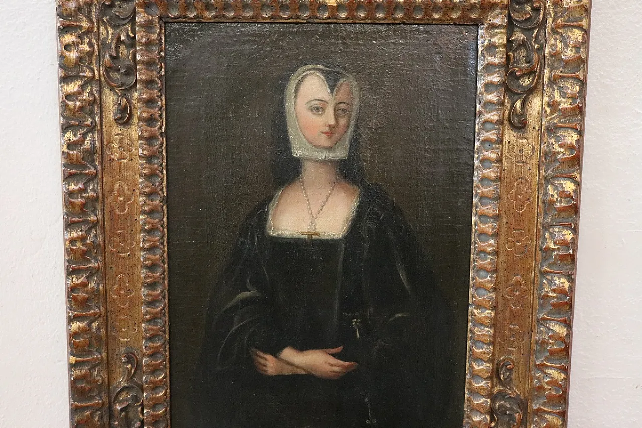 Portrait of a Renaissance lady, oil on canvas, 18th century 6