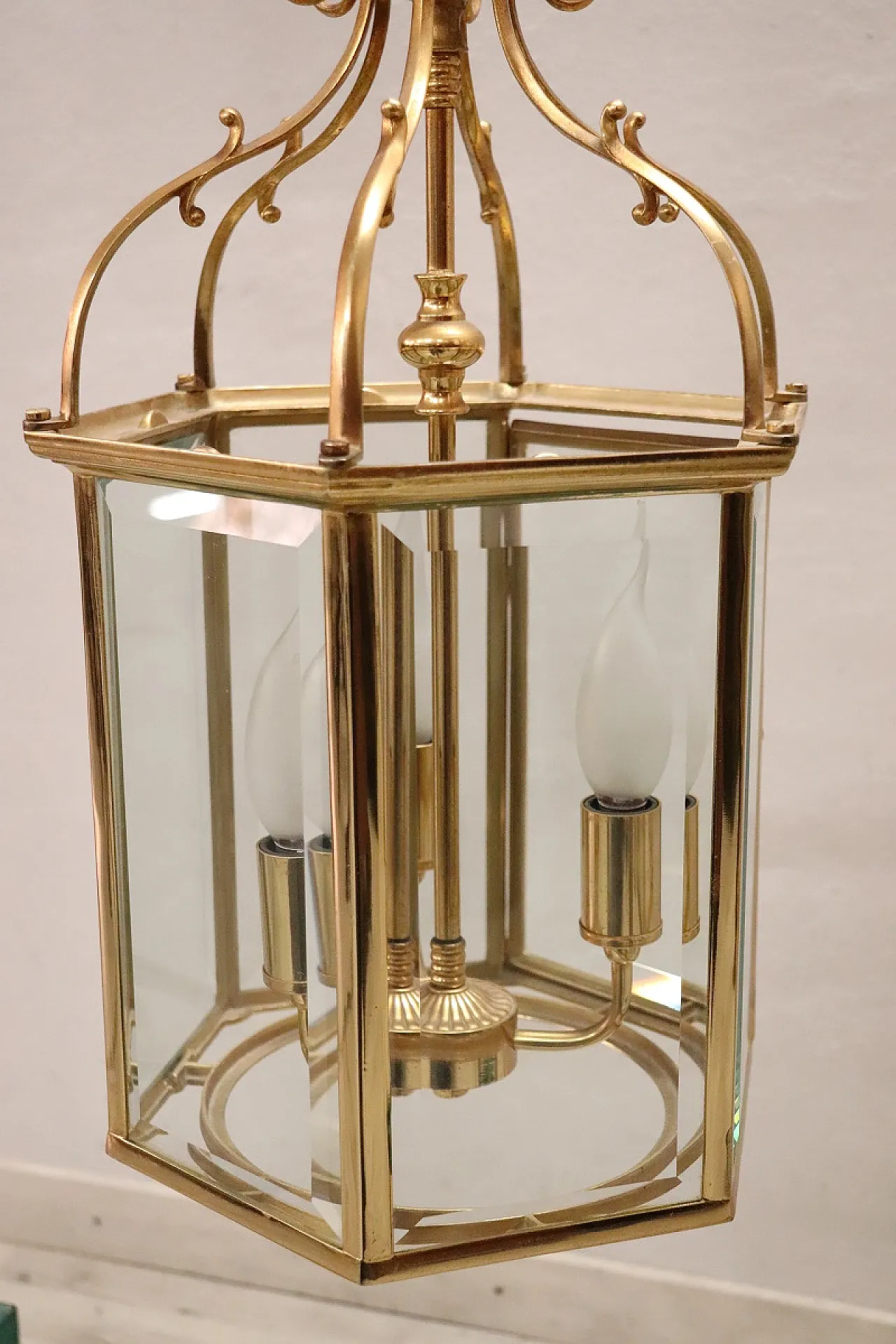 Pair of refined golden lanterns, 1990s 8